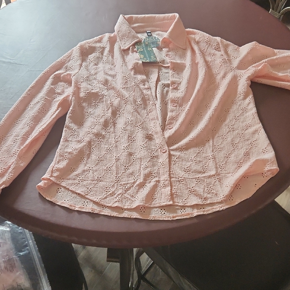Women's Pink Button Down Shirt